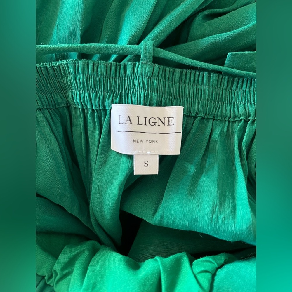 La Ligne Green Maxi Dress with Flutter Sleeves - Picture 7 of 8
